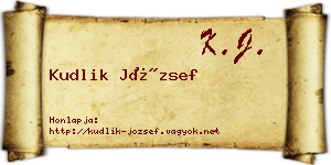Kudlik József névjegykártya